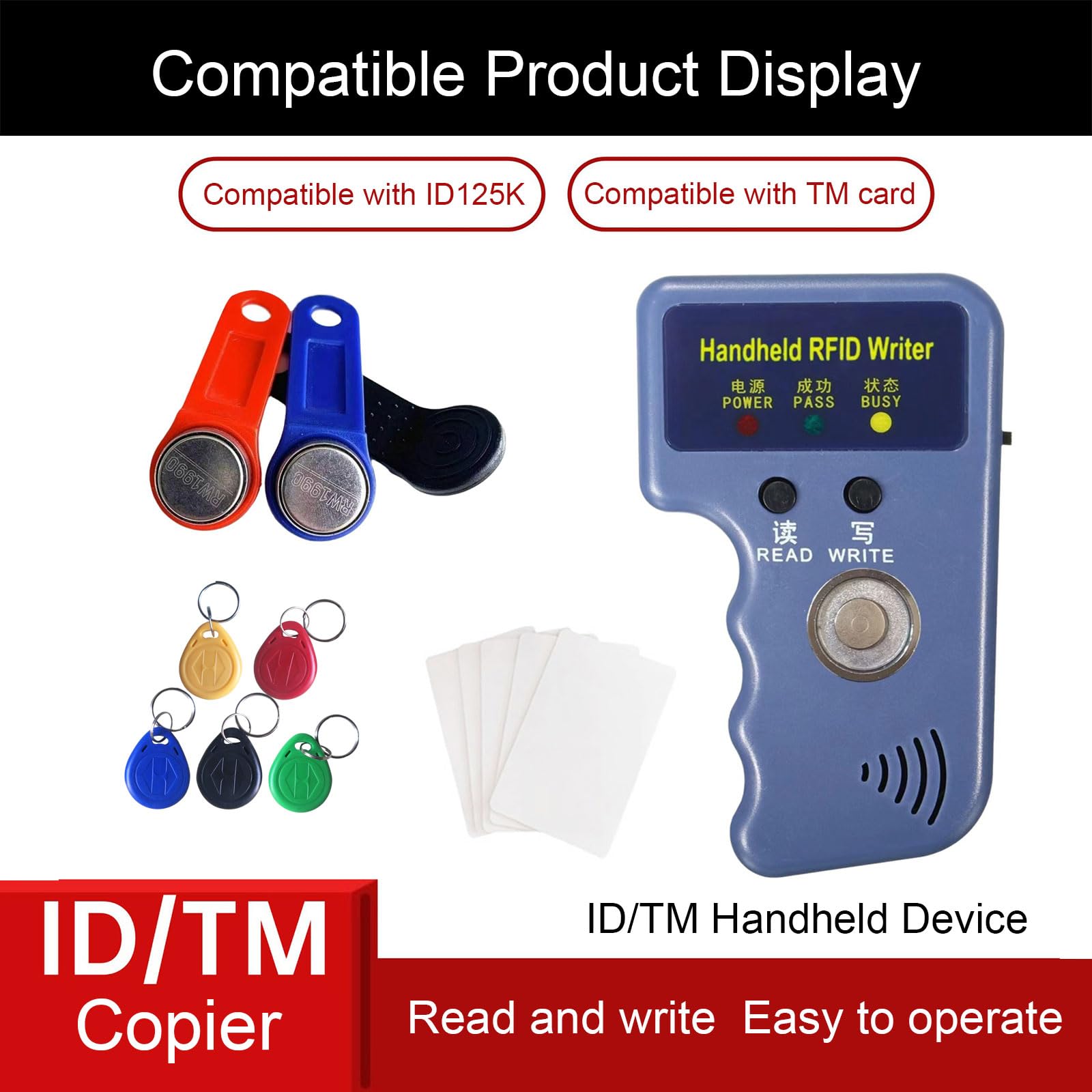 Amazon.com : 2 in 1 Handheld 125khz RFID Smart ID Card Duplicator
