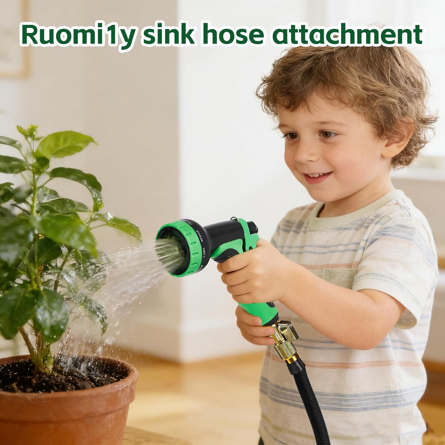 75 FT Sink Hose Attachment for Faucet,Indoor Faucet Hose for Kitchen, Bathroom,Watering Houseplants, Dog Washing, Household Cleaning, Filling Fish Tank, Bathtub