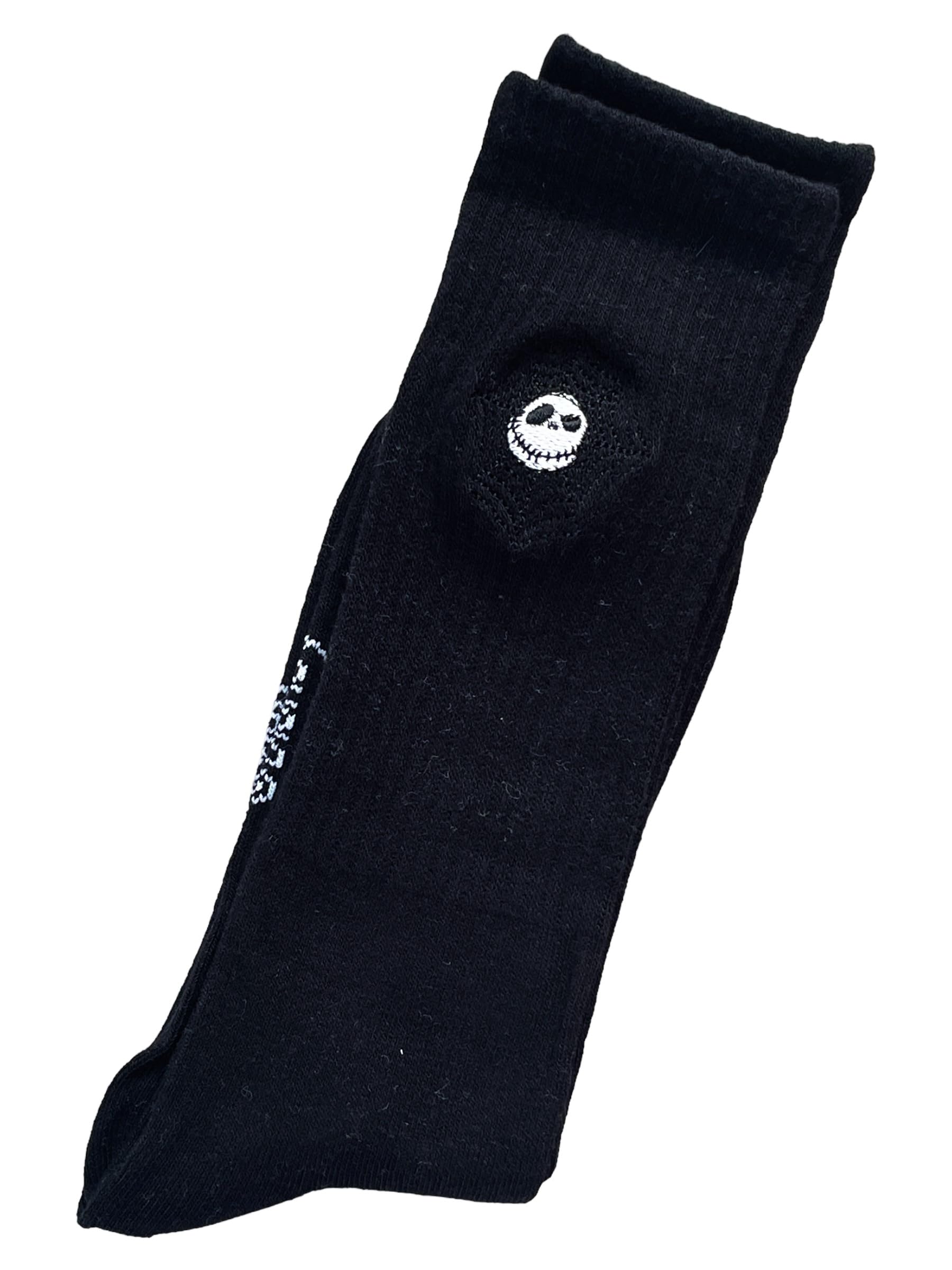 Sock Shack Women's Black Jack Skellington Face Embroidered Socks 4-8 Uk / 37-42 Eur / 6-10 Us