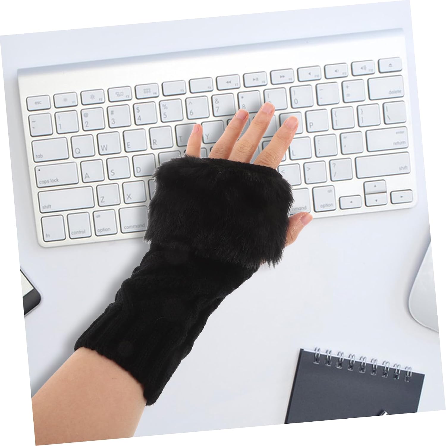 CALLARON Women's Warm Wrist Cuffs Knitted Detachable Hand Sleeves for Winter Sweater and Blouse Winter Knitting