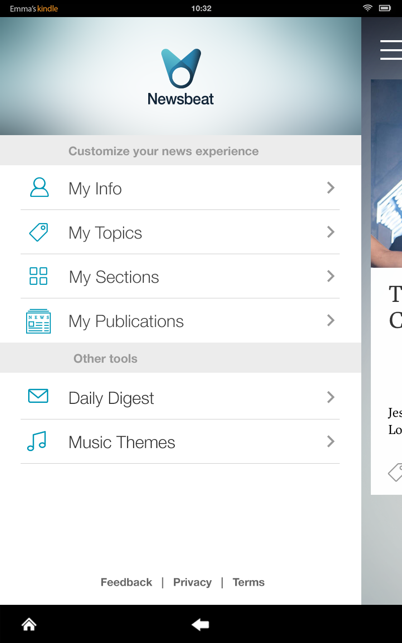 Newsbeat - Personal news radio - App on Amazon Appstore