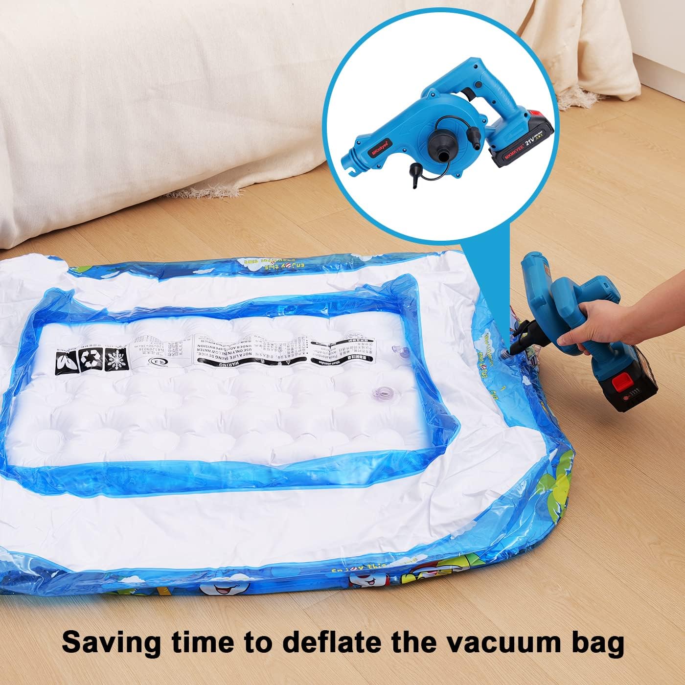 Cordless Blower,3- in-1 Portable Mini Air Blower 21v Lithium Battery,Small Dust Cleaner for Inflatable,Fans,Lily Windows,Keyboards,Cars by MKMKYEE - Image 6