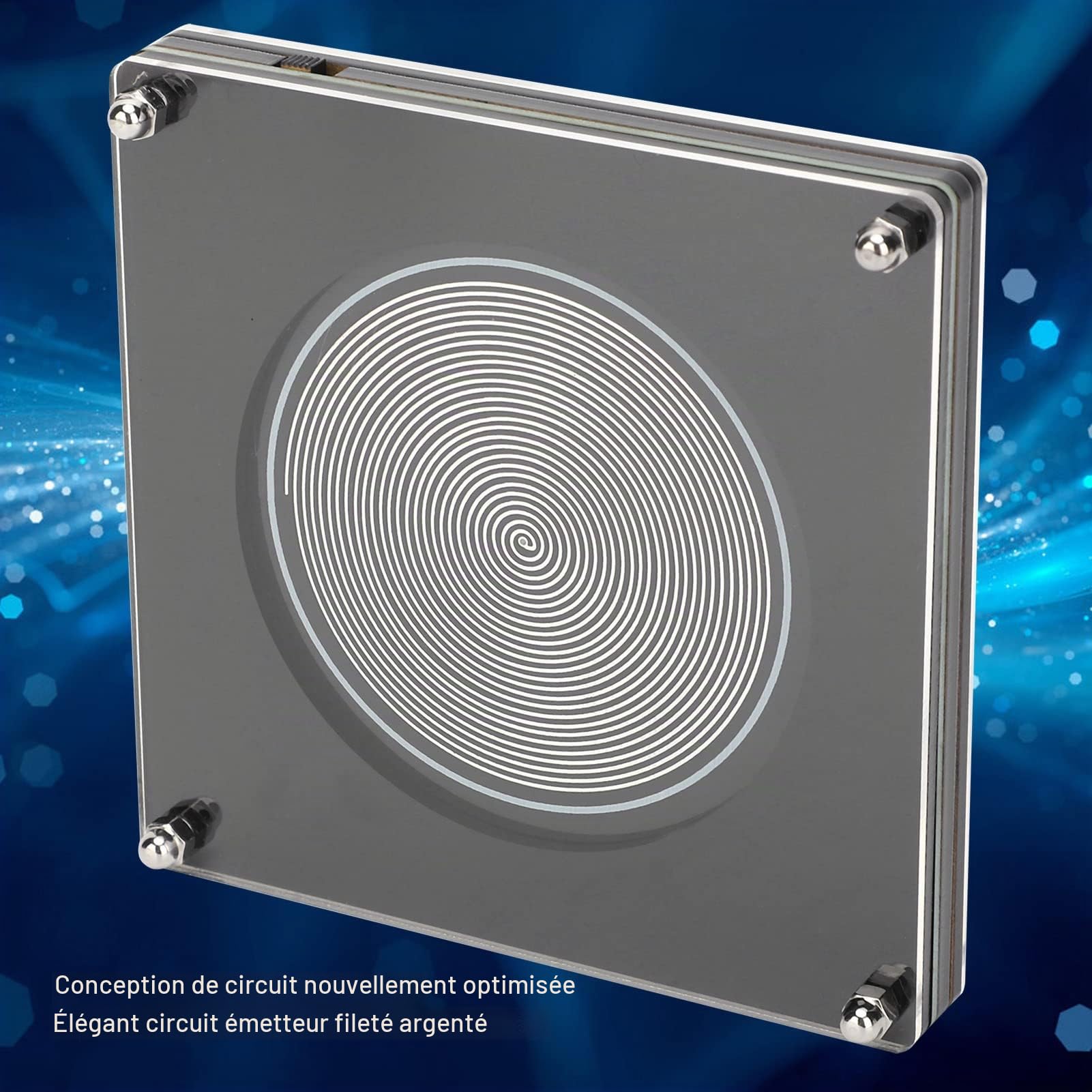 Générateur de Fréquence Machine à Fréquence Cymatique 16 × 15 × 5 Générateur 7,83 Hz Résonances Impulsion Ultra Basse Fréquence Sommeil Abs Argent Fm783