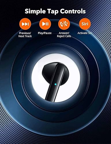 Miniatura 2 de Easy-Take Auriculares inalámbricos Bluetooth 5.0 con ciclo de reproducción de 30 horas con micrófono integrado IPX6 impermeable con estuche de carga