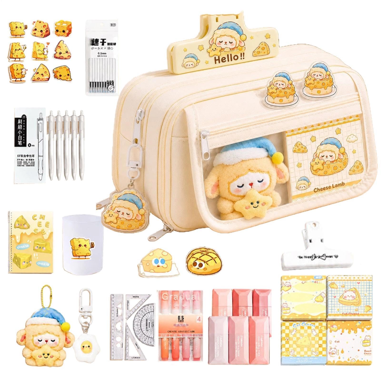 Jolies fournitures scolaires pour filles Kit de papeterie à thème mouton