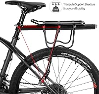 Vista 6 de ROCKBROS Portaequipajes trasero para bicicleta, soporte de carga para bicicleta de liberación rápida, ajustable, para parte trasera de bicicleta