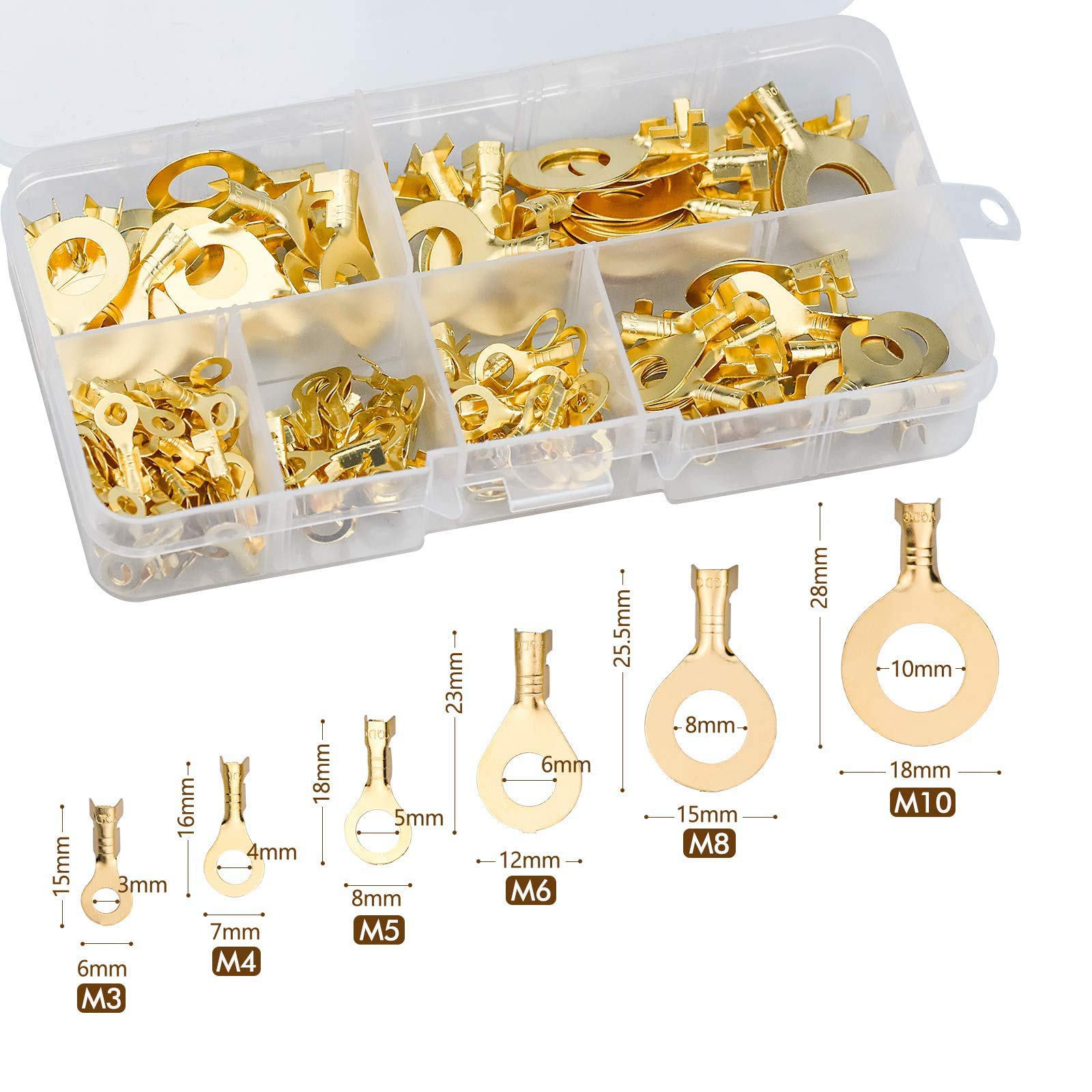 Luabue 150 Pezzi Capicorda Occhiello Elettrici Terminali A Crimpare Ad - Foto 9