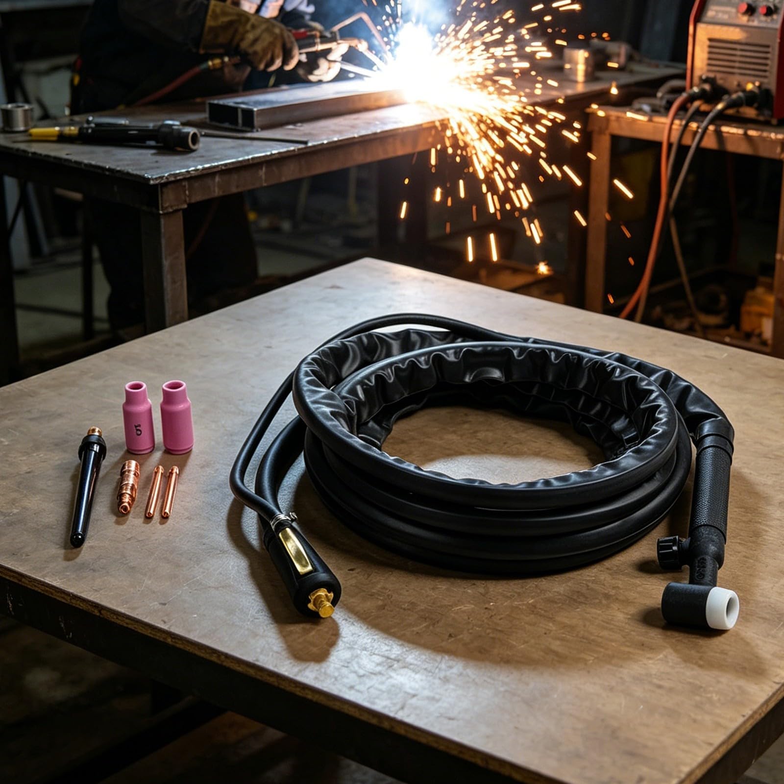 Messing für wig Brenner WP-17 200A mit Gasdüse Messing für wig