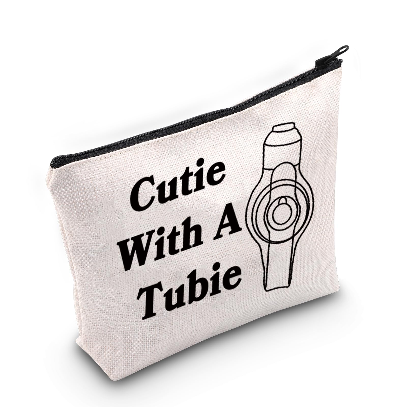 Feeding Tube Awareness Gift Cutie with A Tubie Zipper Makeup Bag G Tube Button Gift After Surgery Recovery Gift