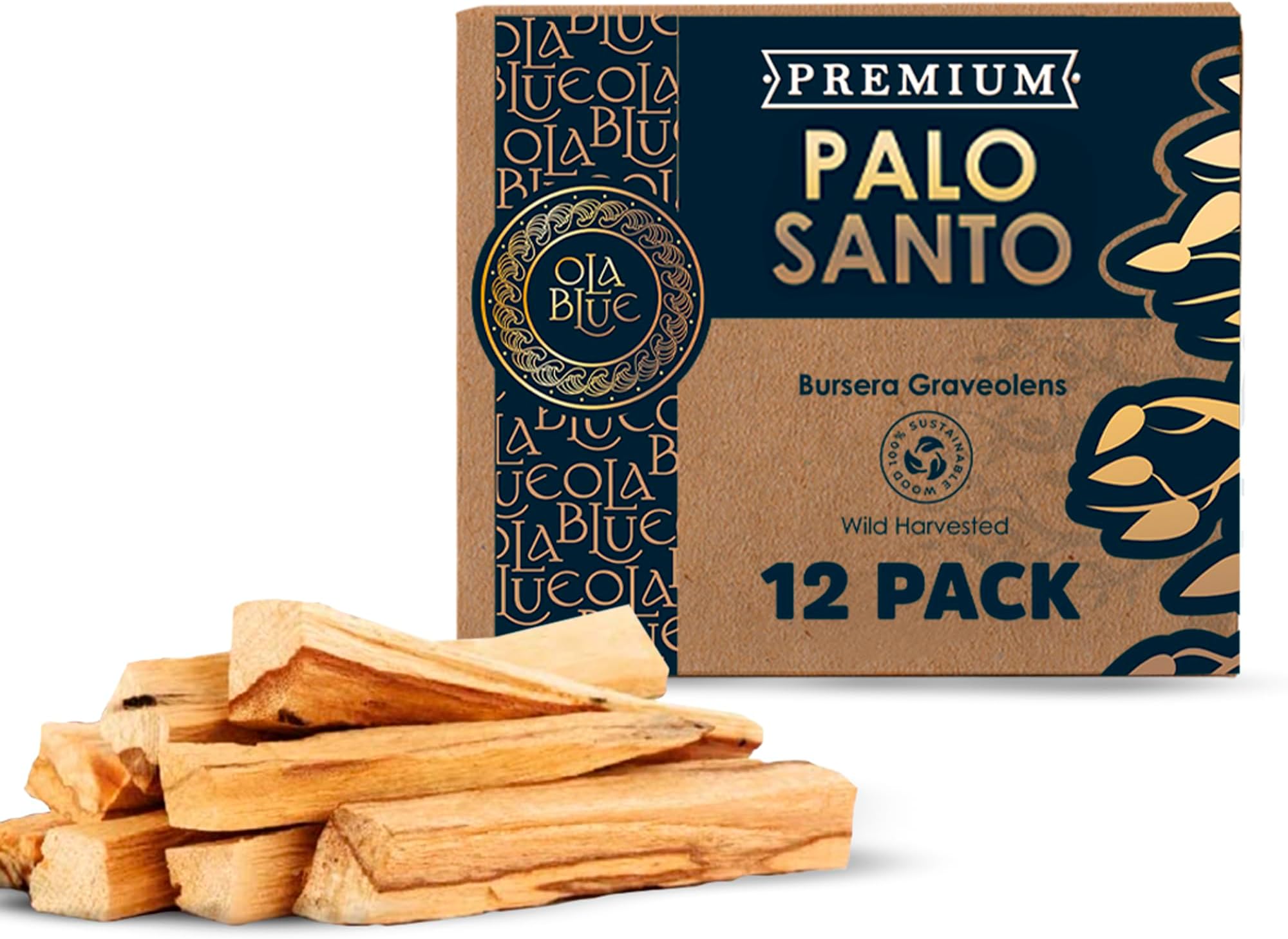 Palo Santo Smudging Sticks – 12 Pack (4 oz / 110 g) from Peru Premium High Resin Hand Picked Palo Santo Sticks - Ethically Wild Harvested Sacred Smudging Sticks Sustainable Packaging