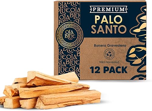 Palitos de Palo Santo para manchar – Paquete de 12 (4 oz / 110 g) | Varillas de incienso de Palo Santo naturales de Perú | Varillas aromáticas ricas
