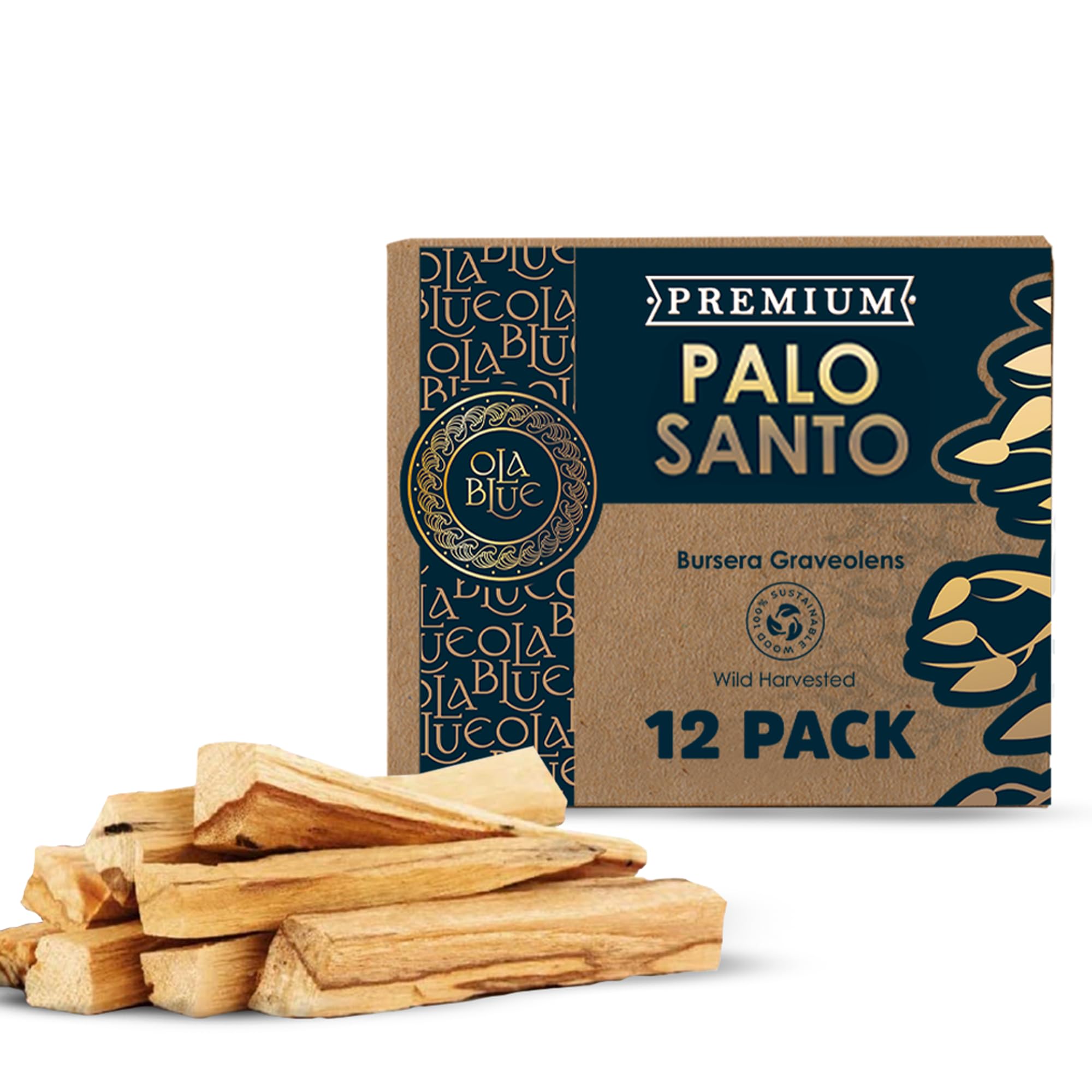Palo Santo Smudging Sticks – 12 Pack (4 oz / 110 g) | Natural Palo Santo Incense Sticks from Peru | Resin-Rich Aromatic Sticks for Smudging & Meditation