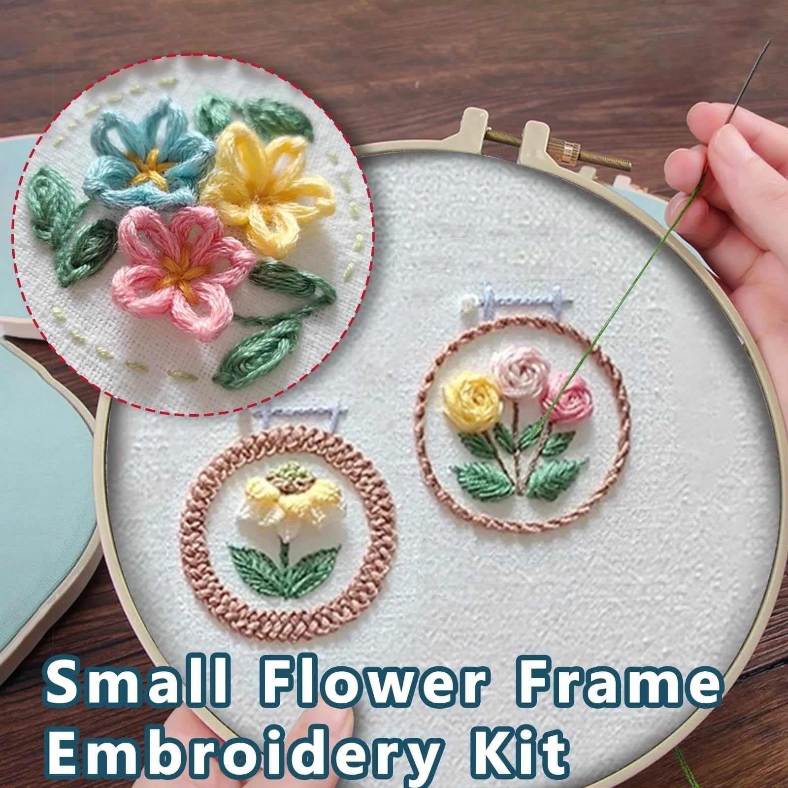 uoXHFdh Kit da ricamo, kit iniziale for floreale Set punto croce fai-da-te
