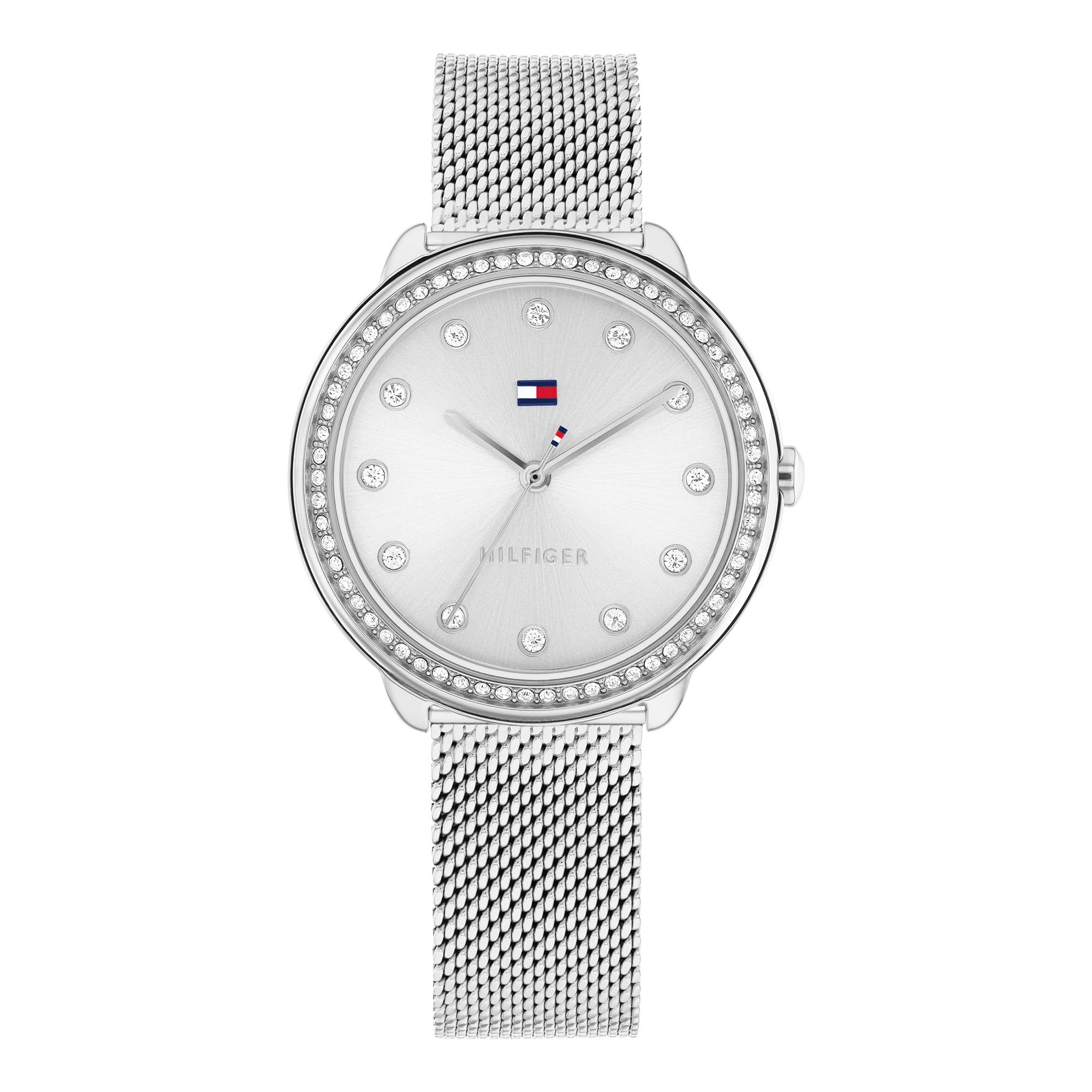 House of Watches - Tommy Hilfiger Demi Silver Crystal Mesh Strap Watch 1782698