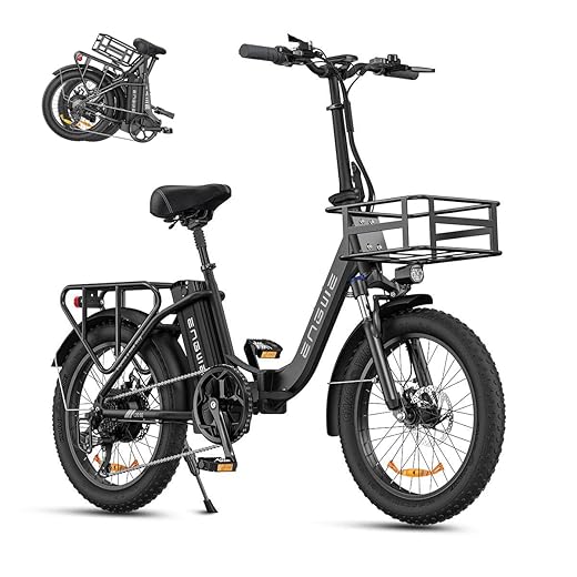 Engwe E-Bike Klapprad Elektrofahrrad Mit 20 Zoll Fat Tire, 15.6Ah Lithium-Akku Für Lange Reichweite Bis 140Km, 7-Gang-All-Terrain Ebike Herren Für Mtb, Strand &Amp; Schnee