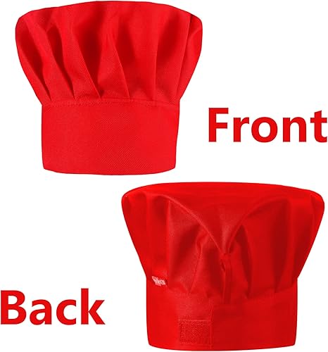 Miniatura 3 de SATINIOR Disfraz de chef de 2 piezas para mujeres y hombres, juego de delantal para adultos, delantal de panadero, sombrero para cocinar y cosplay