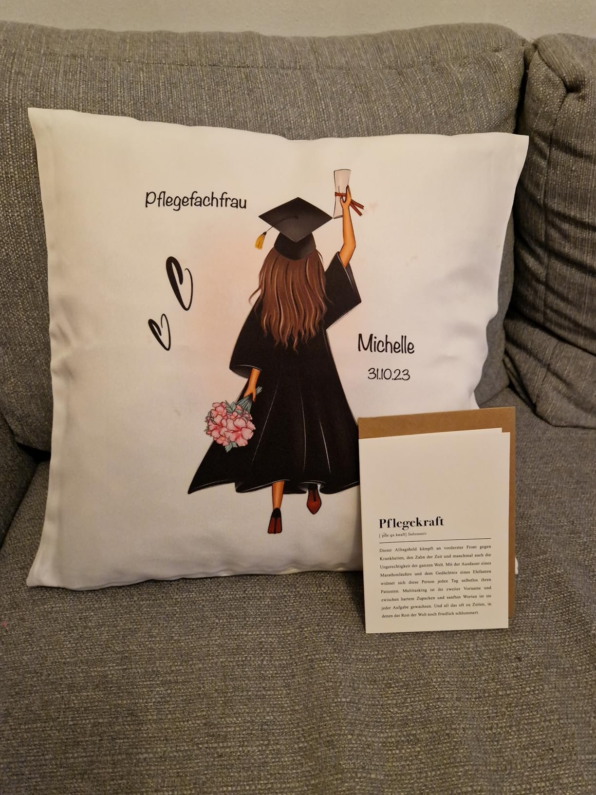 Kiddle-Design Bachelor Master Abitur 2024 Kissen Abschluss Geschenk ...