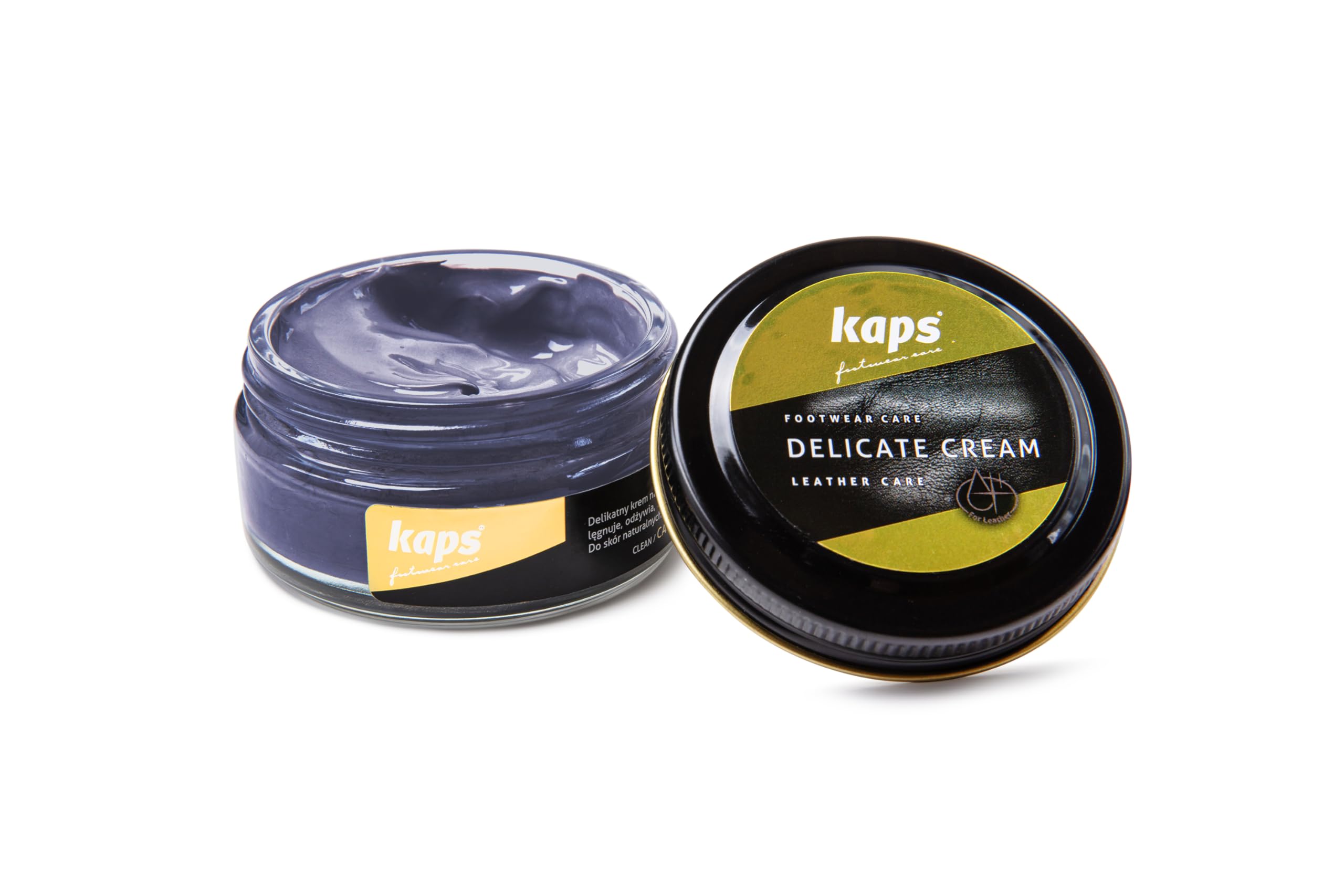 Kaps Leather Shoe Cream - Shoe Care Polish and Colour Conditioner | Refreshes Appearance | For Boots, Handbags, Furniture | Intensive Leather Care and Nourishing | 70 + Shades 50ml — view 46