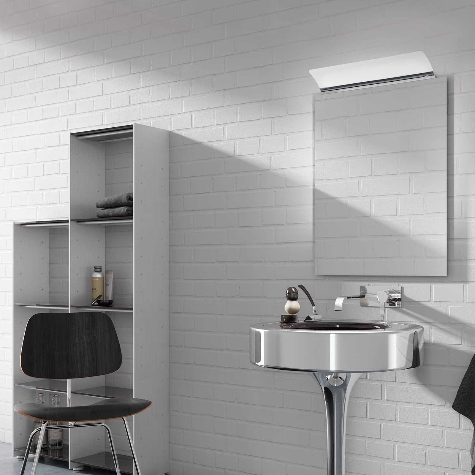 Aplike - Aplique LED para Espejo de Baño - Luz Blanca Fría (5700K) - 12.9 x 7.3 x 50cm | Modelo Apolo