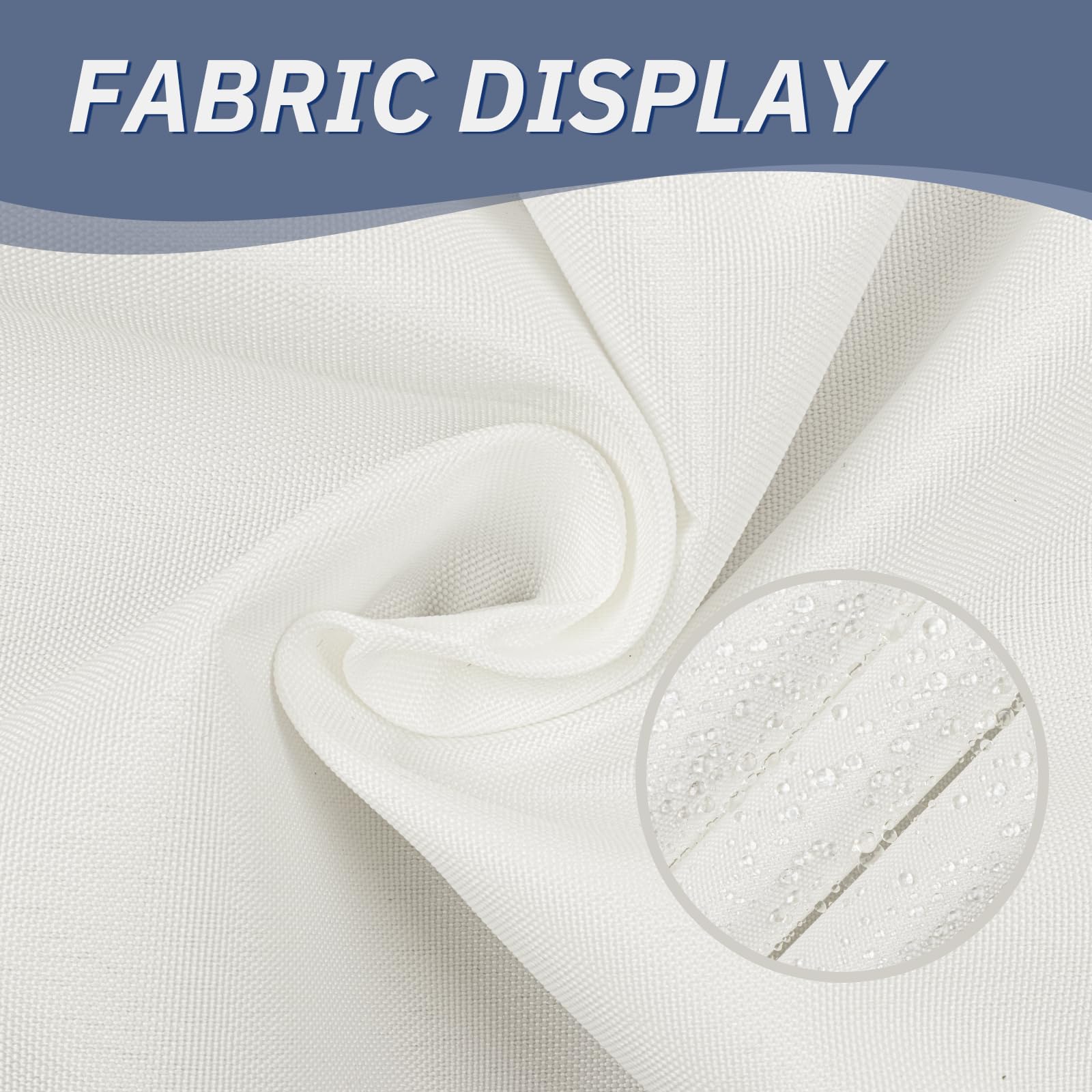 HENG FENG Balcony Privacy Screen 90x800cm PES, Windproof and UV-Protection Screening for Outdoor Fencing and Protection Creamy - Image 2