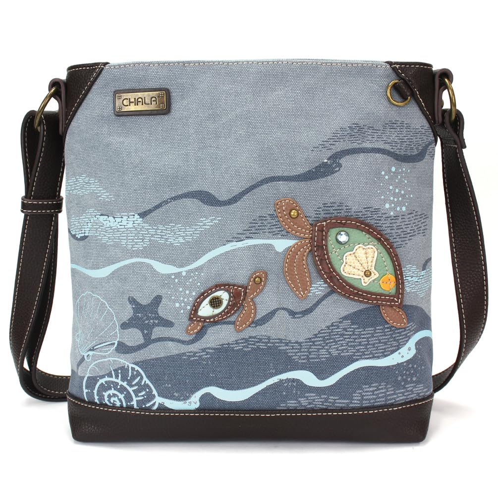 CHALA Canvas Crossbody Women Mid-Size Crossbody Shoulder Purse with Adjustable Strap