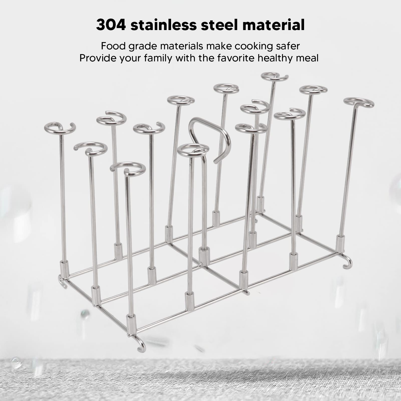 Grilletto Per Friggitrice Ad Aria - Doppio Strato Acciaio Inox 304 Con Spiedini - Foto 9