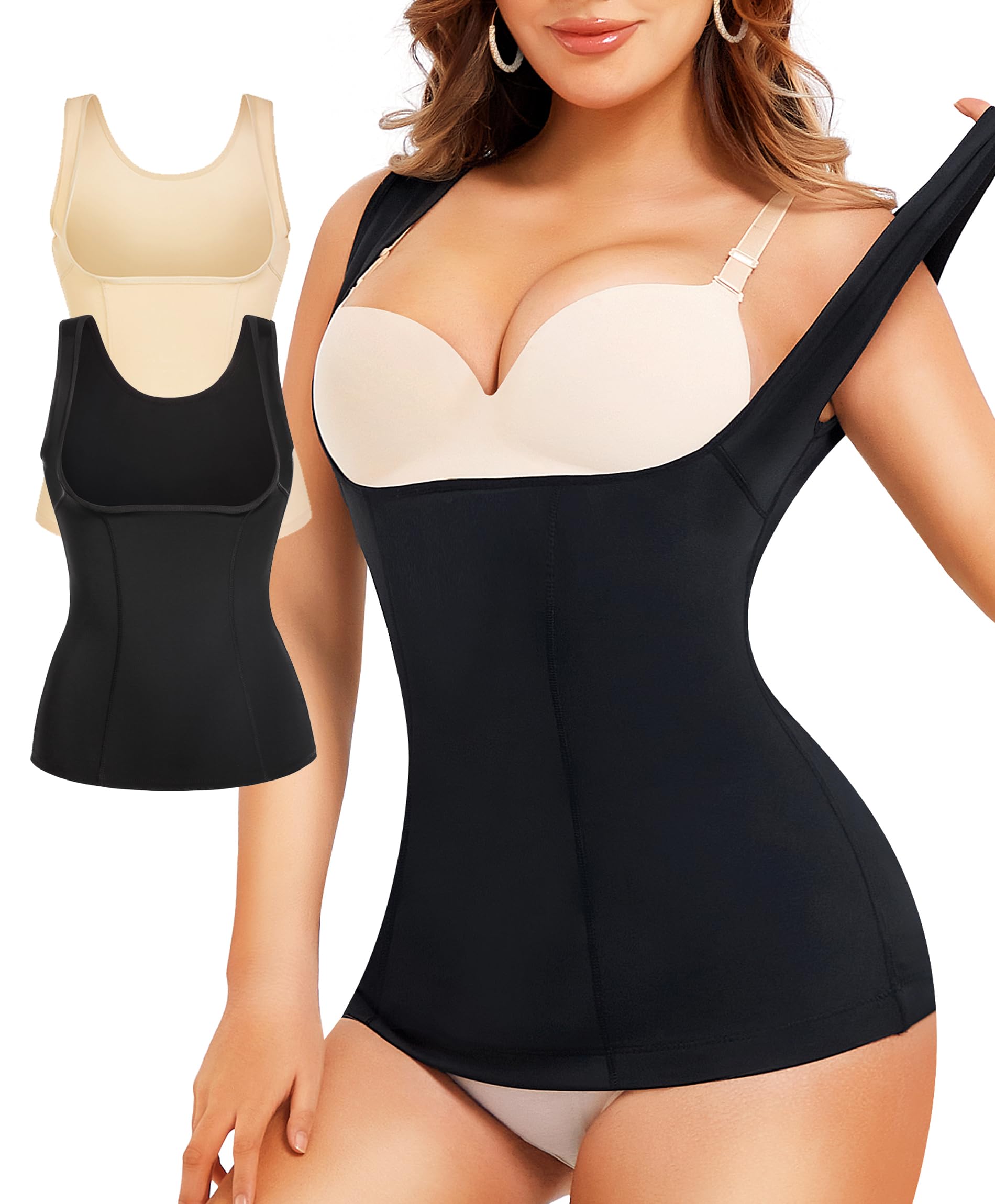 Gotoly Women's Waist Cincher Tummy Control Shapewear Compression Vest Invisible Body Shaper