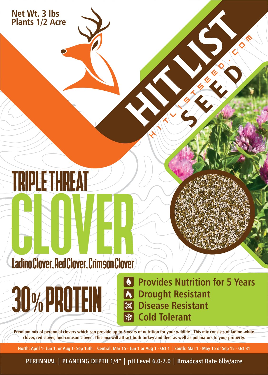 Triple Threat Clover Food Plot Seeds