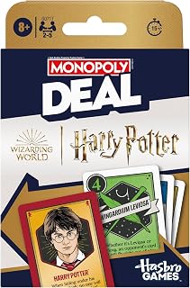 Monopoly Deal Harry Potter Card Game - Wizarding World Family Fun, Ages 8+, 2-5 Players, 15 Min Travel Game