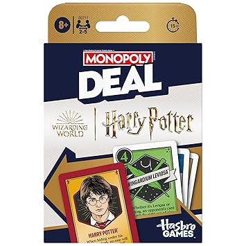 Monopoly Deal: Harry Potter Card Game | Family Games for Kids and Adults | Ages 8 and Up | 2 to 5 Players | 15 mins. | Travel Size - image, photos