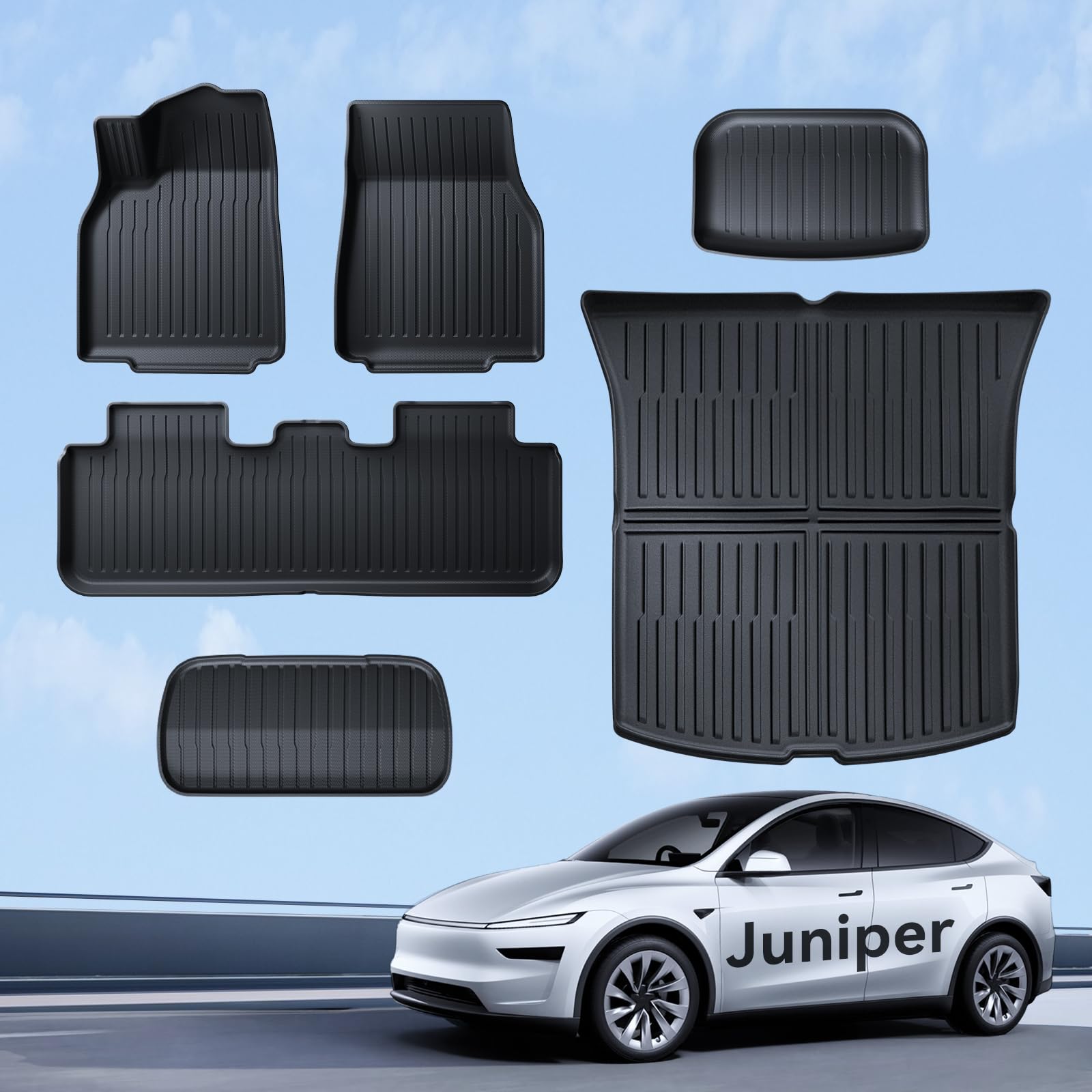 Tapis de sol Tesla Model Y 2025 2026 TPE imperméable accessoires de protection auto 3D