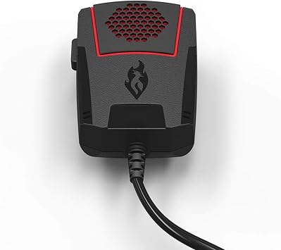 UBL Red Replacement Microphone for Feniex Storm Pro 100W, 200W Siren, 76 dB | Durable OEM Replacement Siren Microphone for Emergency Use - Extra-Long Cord - Black with Red Accents, 76 dB