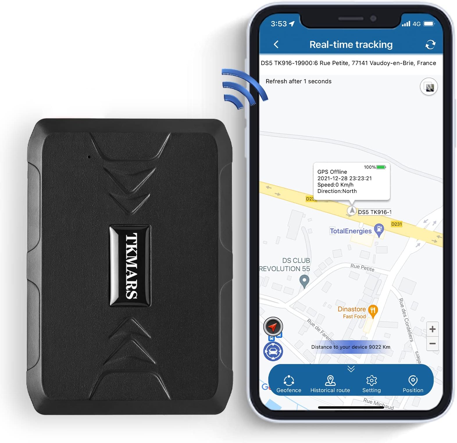 TKMARS GPS Tracker Ohne ABO GPS Tracker Auto 160 Tage StandbyZeit,Auto