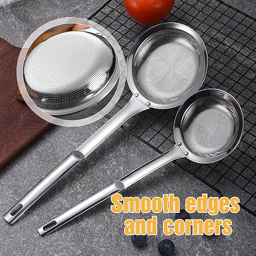 Miniatura 4 de Colador de malla fina de acero inoxidable, colador de malla fina 2025 para colador de aceite de cocina, cuchara, colador de alimentos, accesorios de