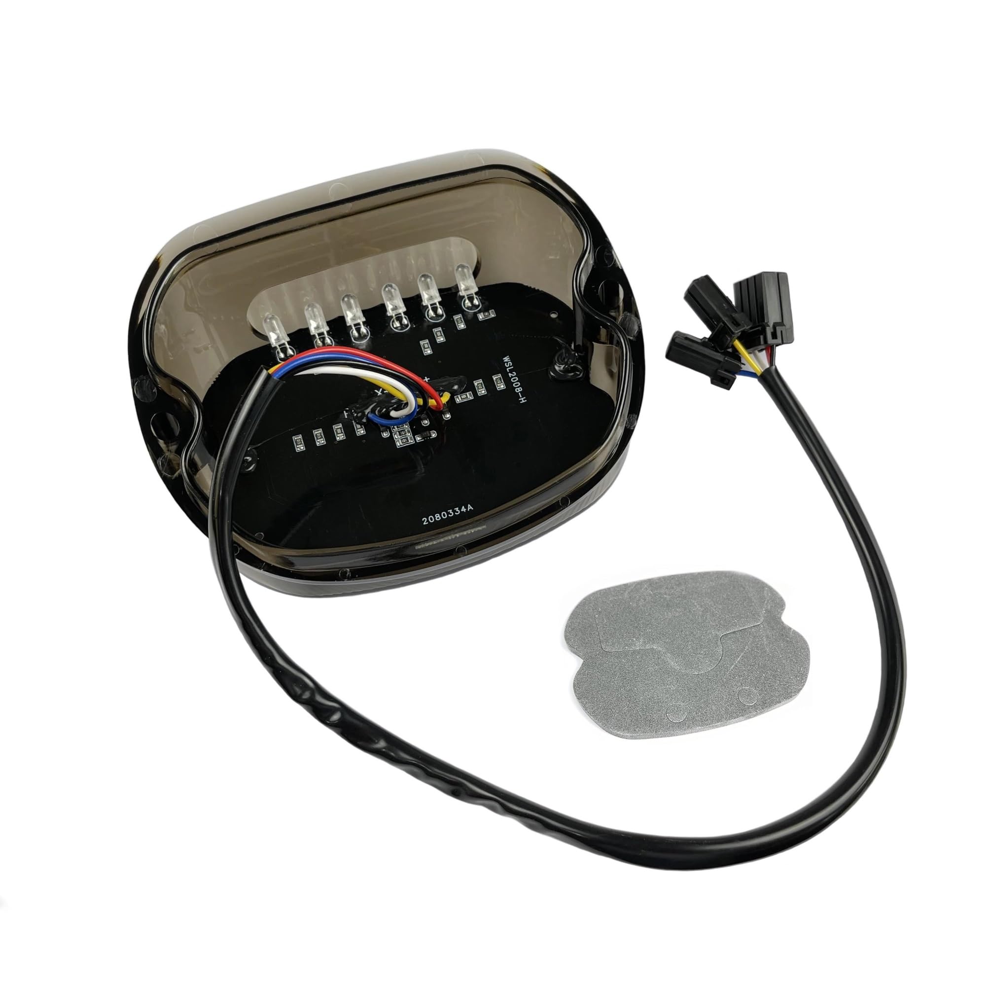 luce posteriore freno stop Fanale posteriore a LED per moto, stop, freno, per Harley, per Dyna, per Electra Glide(Red)
