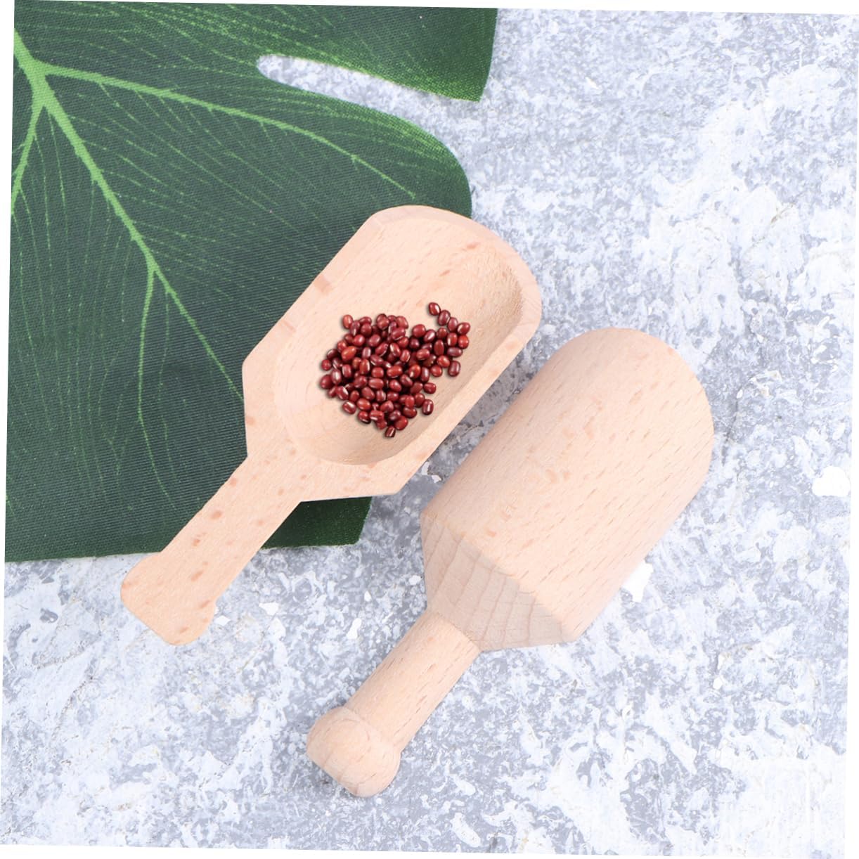 20pcs Wooden Tea Spoon Scoop Salt Shovels Flat Handle for Teaware for Scooping Tea