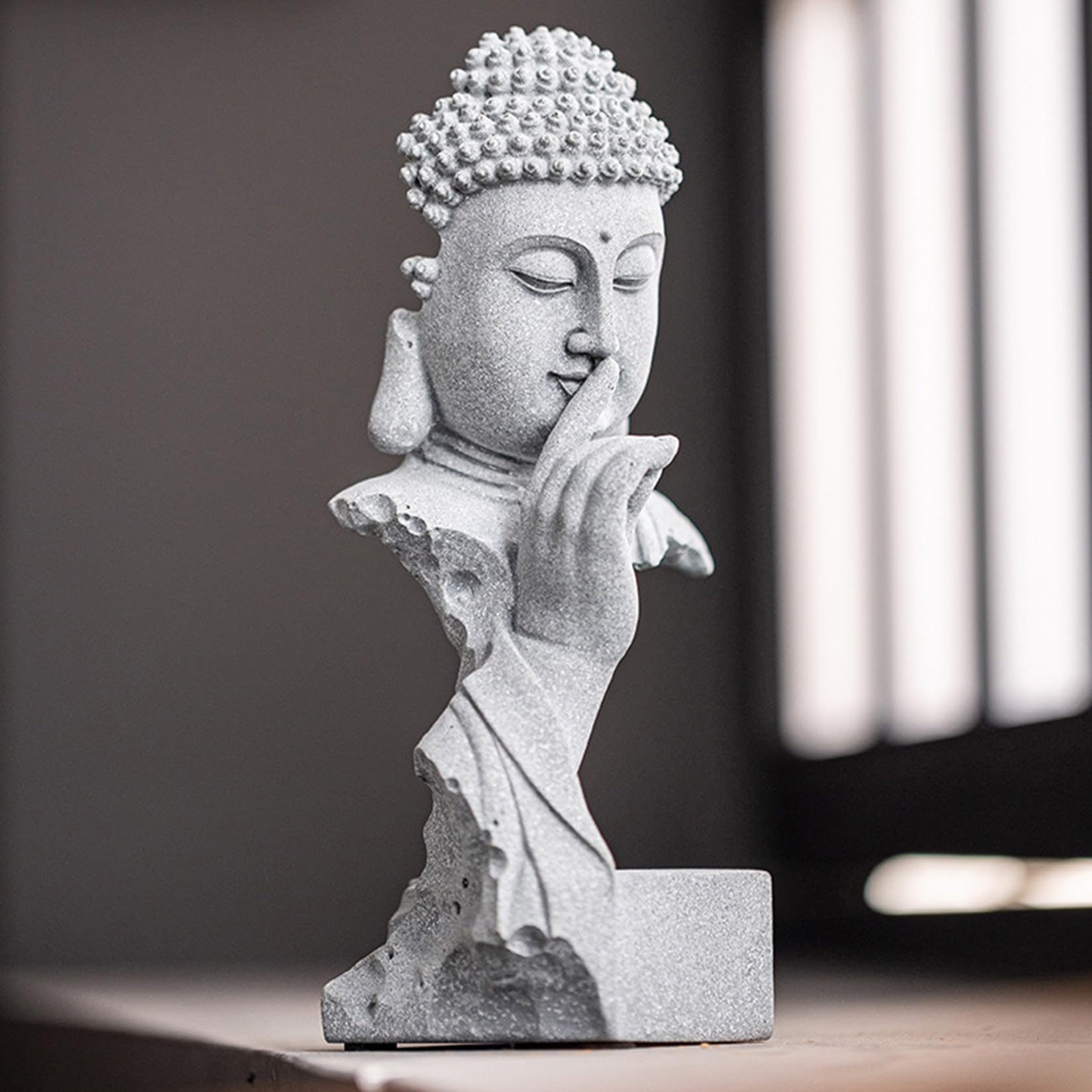 Figurine Bouddha Style Zen décorative Créez Une atmosphère Bouddha spirituelle Utilisable pour Statue Decoration Interieur Bouddha Exterieur Jardin etc(A)