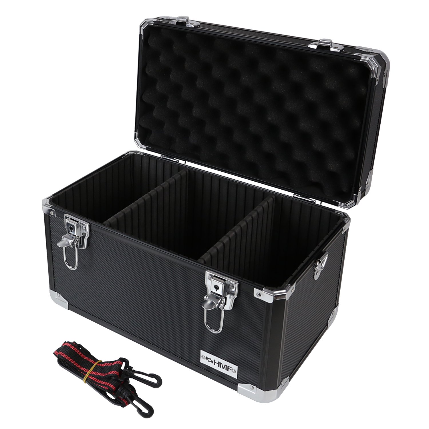 HMF 14801-02 Valise de transport en aluminium, coffre de rangement, compartiments individuels, 40 x 27,5 x 23,5 cm