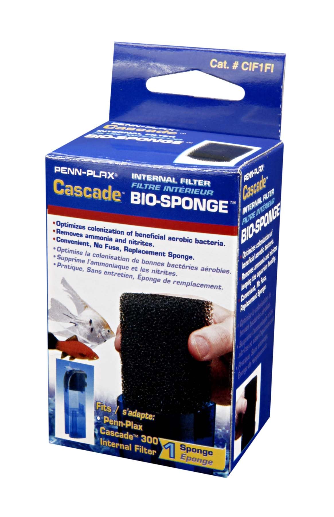 Photo 1 of **TWO PACK** Penn-Plax Cascade 300 Filter Replacement Bio-Sponge (1 Sponge) – Provides Filtration for Freshwater and Saltwater Aquariums