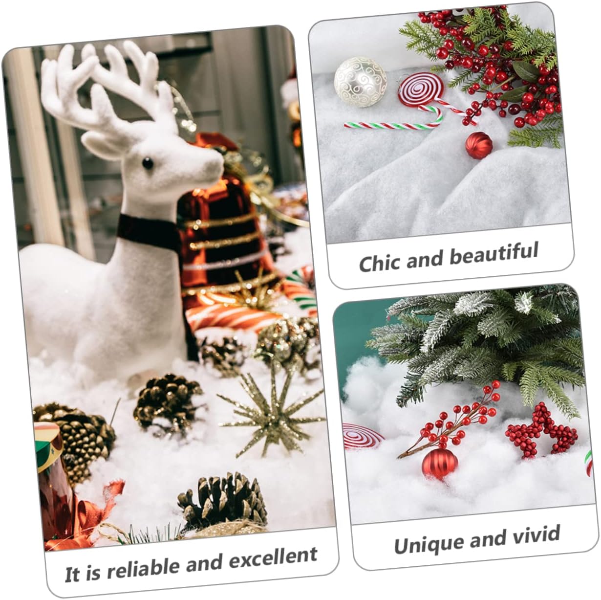 Snowflake Blanket Christmas Artificial Snow Decor Large Size Faux Blanket for Home