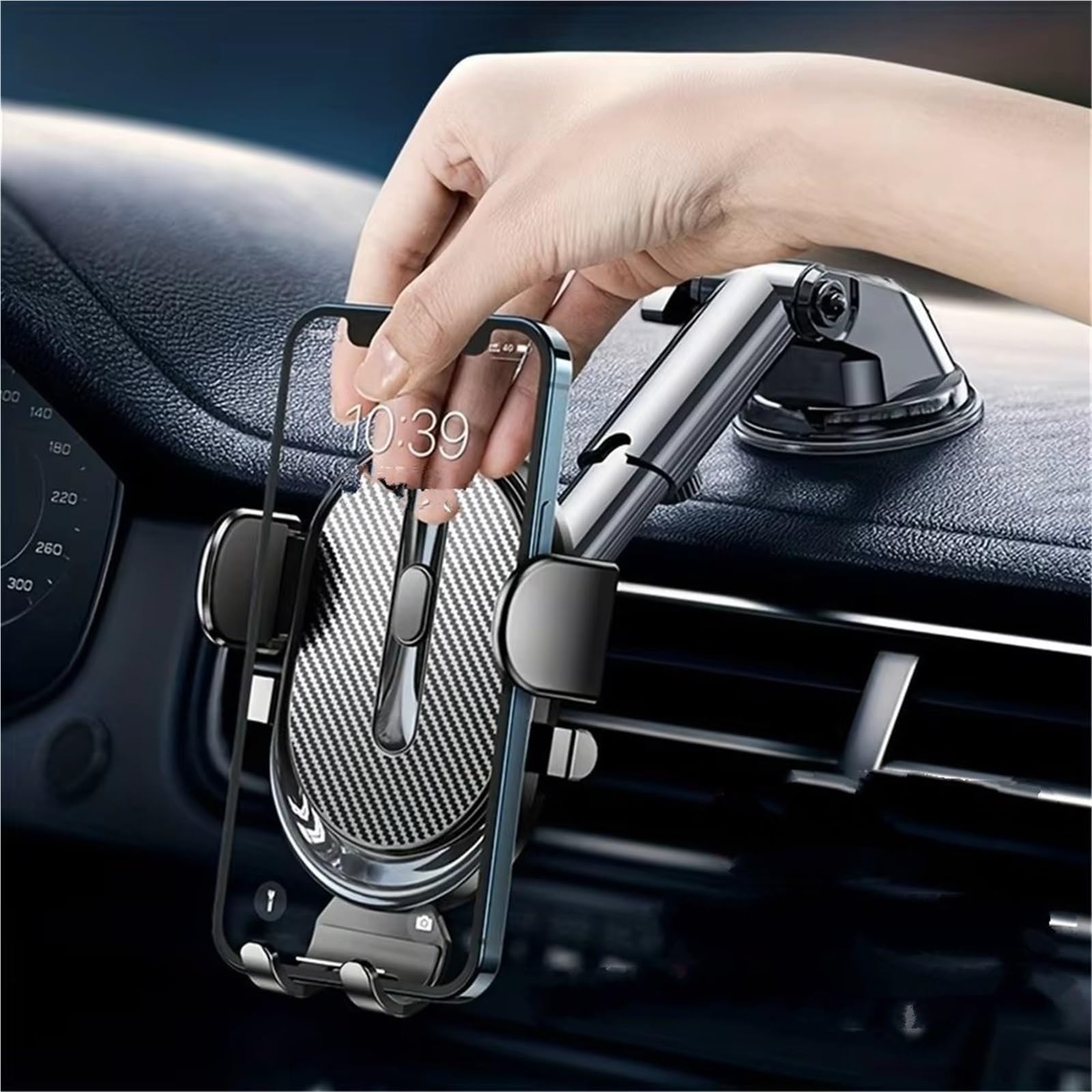 Soporte Universal Teléfono Móvil Multifuncional Universal Salpicadero Navegación GPS Ventilación Aire Soporte Ventosa Soporte Móvil Coche(Air Vent and Sucker)