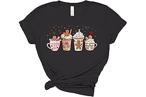 Pink Gingerbread Christmas T-shirt: Festive Holiday Cheer in a Cozy Wrap