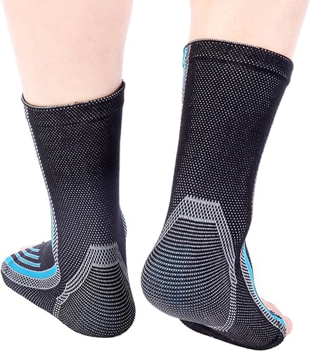 Miniatura 7 de Doc Miller Manga de compresión de tobillo  Soporte para fascitis plantar, calcetines de neuropatía sin dedos, 20-30 mmHg, soporte de alivio de