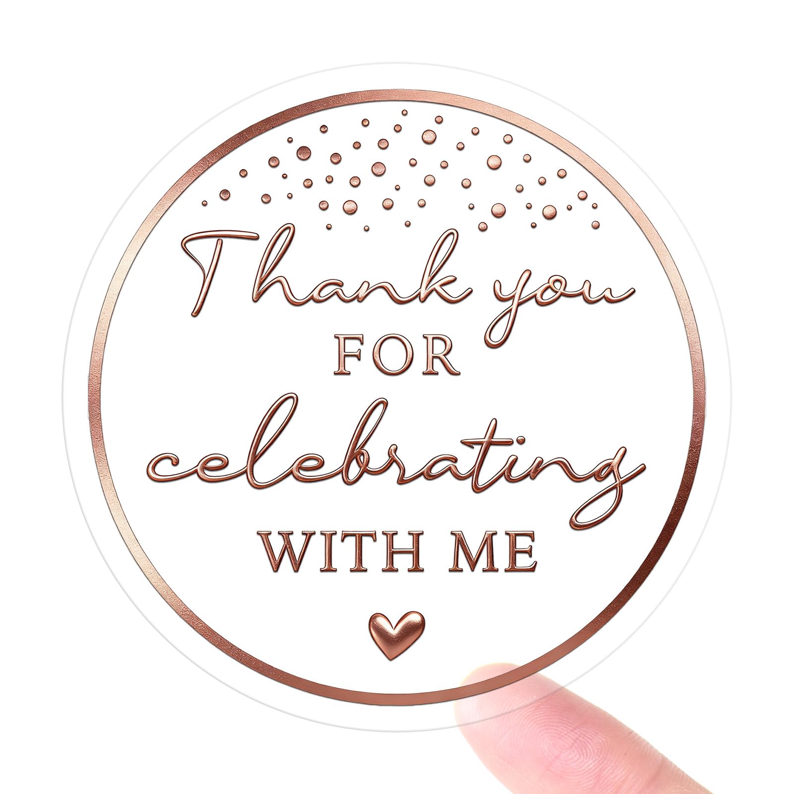 100 sztuk naklejek z napisem "Thank You for Celebrating with Me" matowe złote stemple kopertowe tłoczone naklejki na przyjęcie urodzinowe zaproszenia koperty
