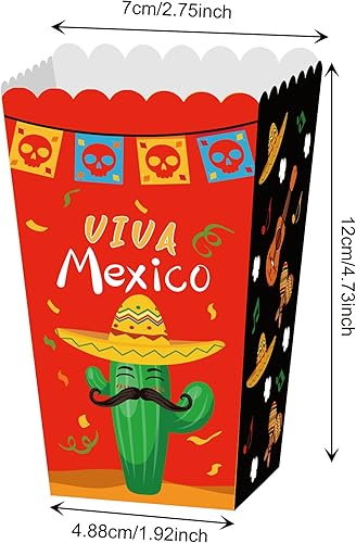 Miniatura 5 de Paquete de 24 cajas de golosinas de palomitas de maíz de México, bandeja de galletas de palomitas de maíz, bolsas de dulces, suministros para