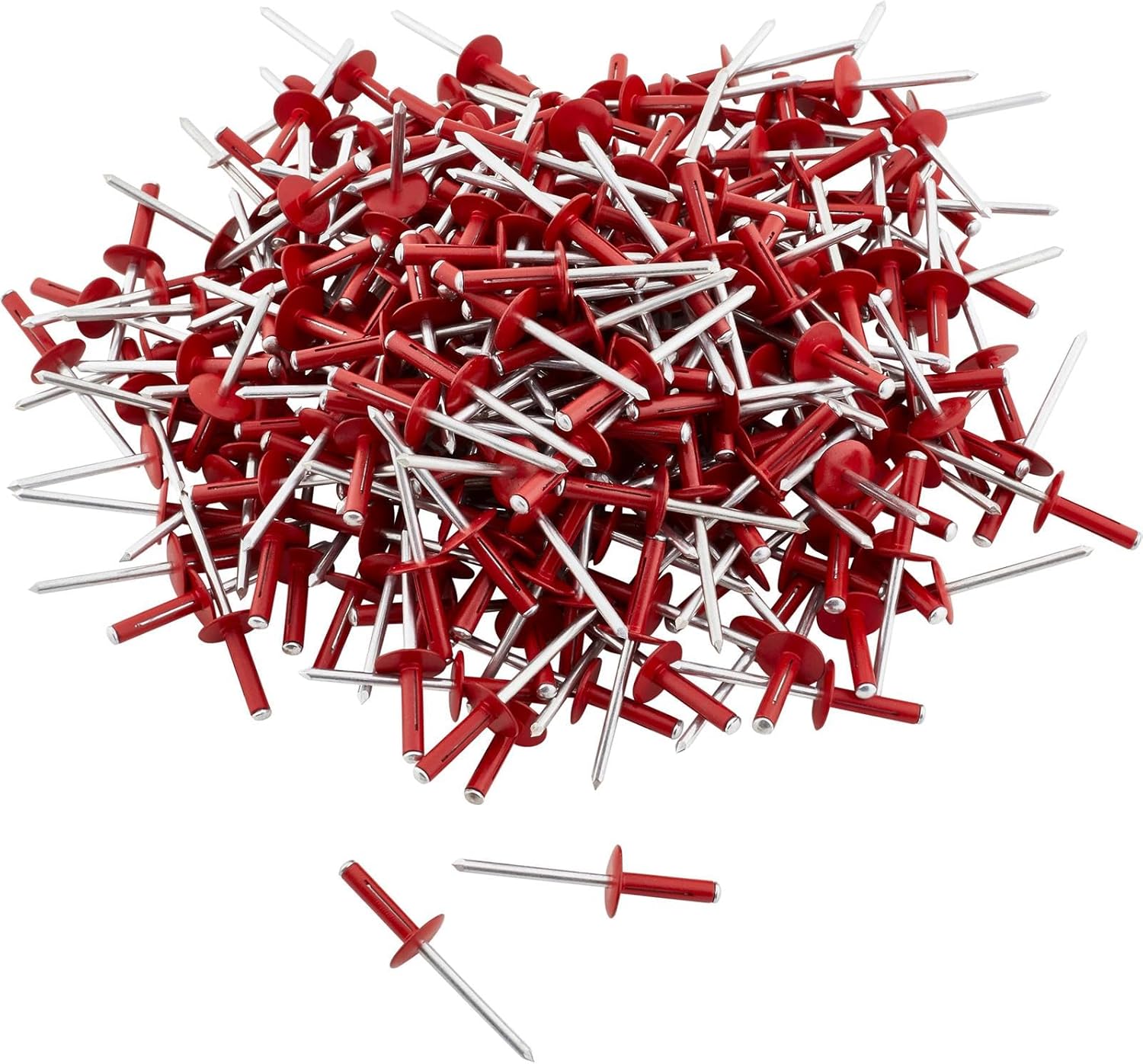 Speedway Motors Orange Exploding Head Rivets, 3/16" Large Head Aluminum, 5/8" Diameter, Grip Range 0-3/8", Ideal for Hard-to-Reach Areas, Box of 250