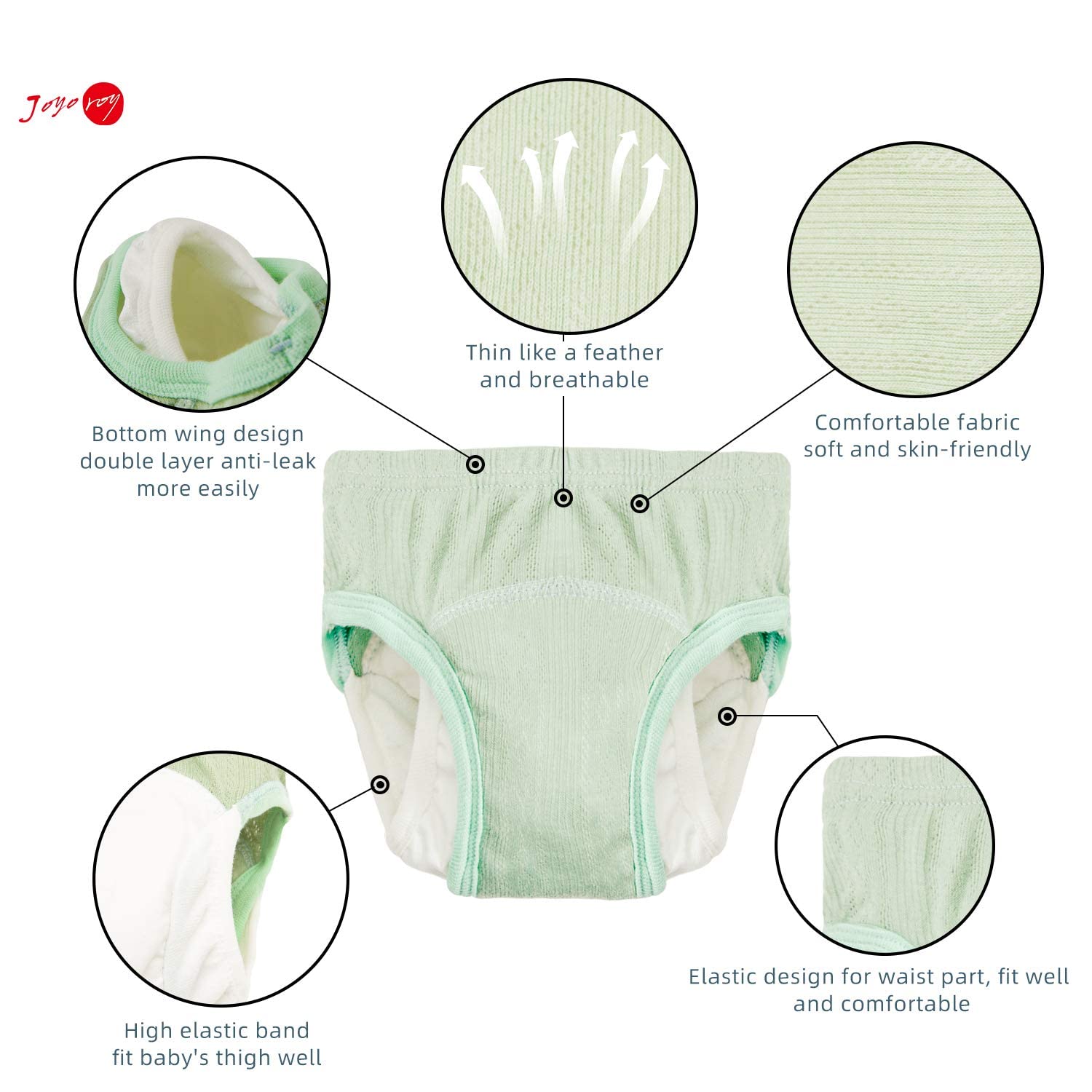 Joyo roy Training Pants for Baby Boy 2T 4pack Potty Training Pants 2-3 Years Reusable Nappies Training Pants Boys 2-3 Potty Trainer Underwear For Boys Absorbent Underwear For Toddlers Nappy Pants — view 20