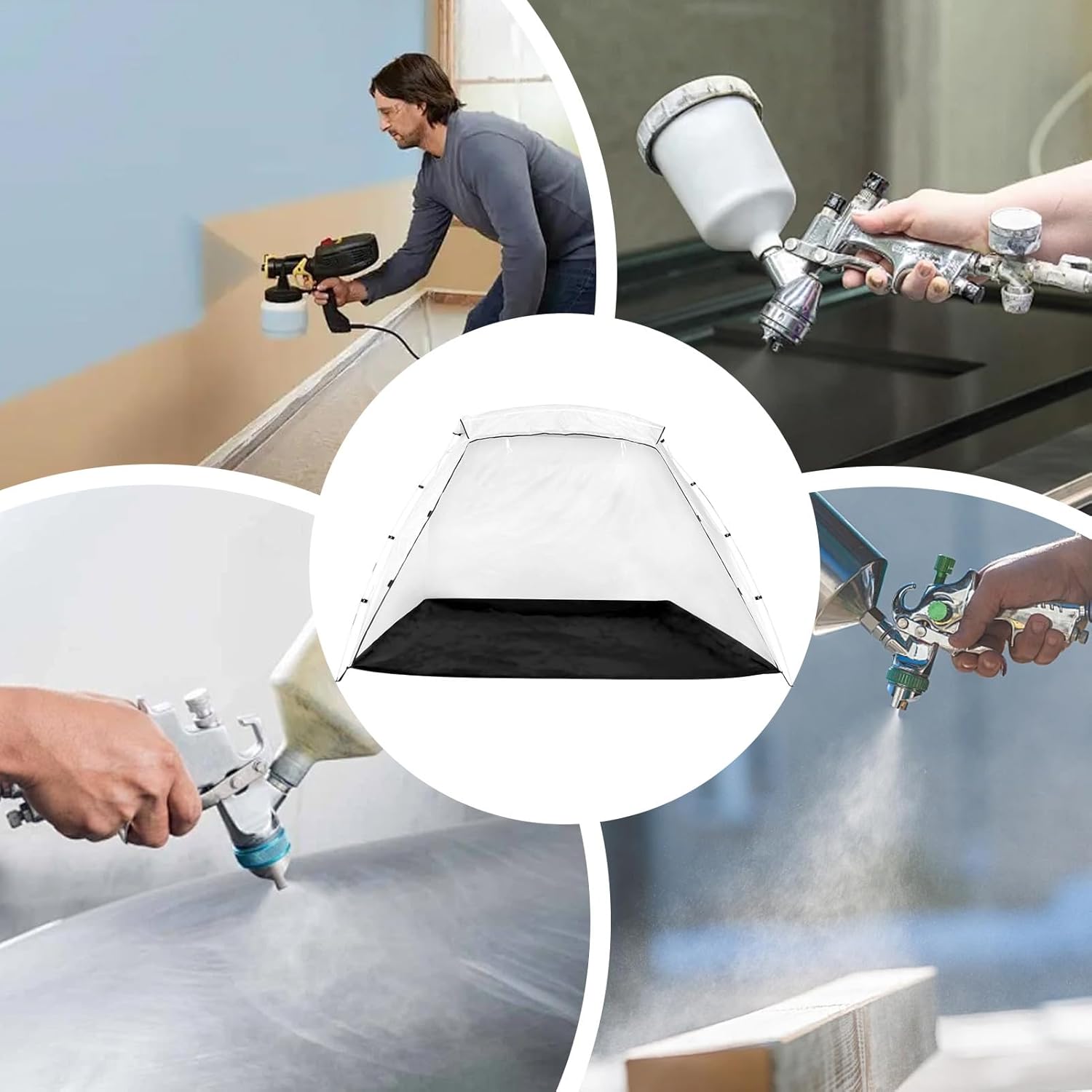 スプレーペイントテント | 折りたたみ式スプレーペイントステーション | コンパクトなエアブラシ用屋内外シェルター | 庭や芝生での