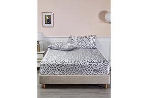 DuShow Silky Leopard Grey Cheetah Sheets Set