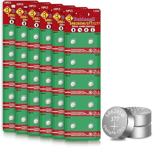 SR626SW Baterías de reloj 377 376 AG4 LR626 1.55V pilas de botón alcalinas (paquete de 60)